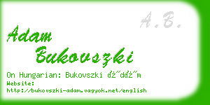 adam bukovszki business card